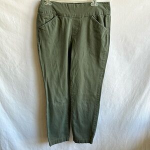 Style & Co. khaki green pull-on pants, size M